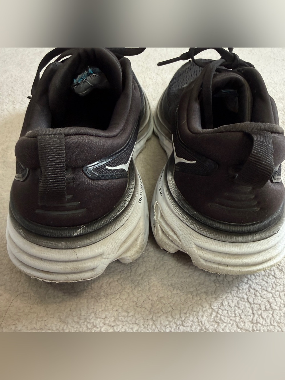 Hoka Bondi 8 Womens Sneakers Running Shoes Size 7.5 Black/White Athletic - Picture 13 of 13